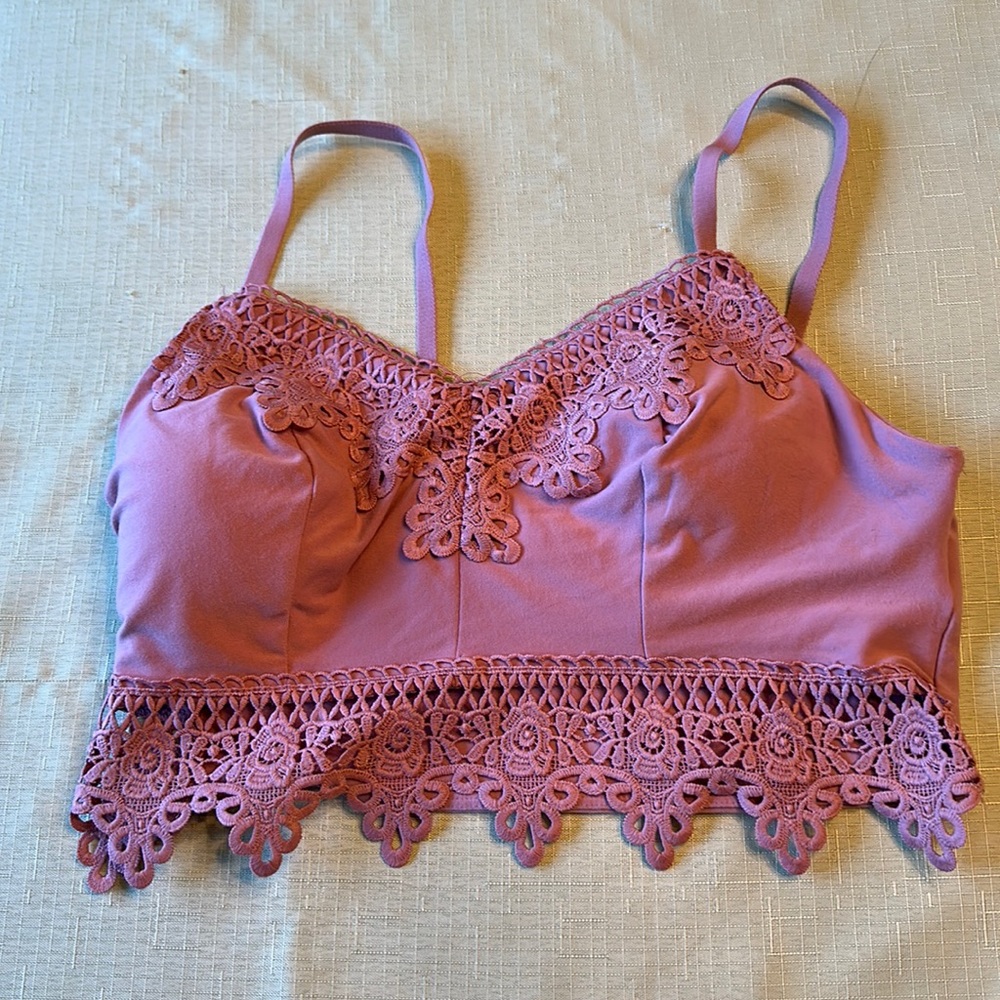 Mudd lace crop top